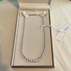 Sterling Platinum Tennis necklace